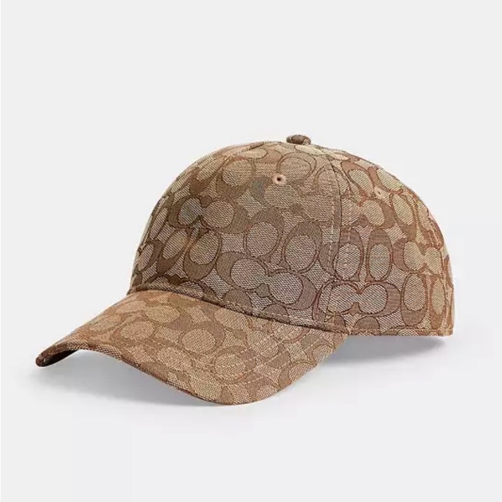 Coach Tan Patterned Cap